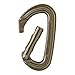 Fusion Climb FP-9301K-ST-MDBRN Contigua II Military Color Edition Grooved Straight Gate Key Nose Carabiner, One Size, Brown