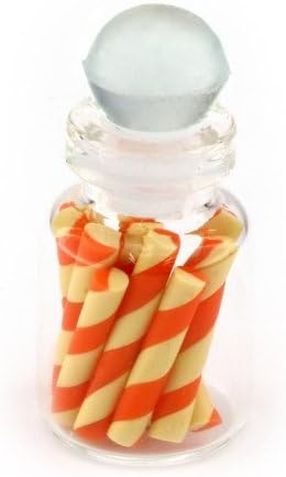 MyTinyWorld Miniature Handmade Candy Sticks In A Glass Jar