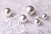 Pearl Buttons 20pcs Full Round Pearl Bridal Buttons(Pearl White) (12mm)