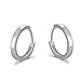 MBLife 925 Sterling Silver Polished Finish Unisex Huggie Mini Hoop Earrings (15mm Diameter)
