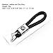 VILLSION 2Pack Genuine Leather Car Logo Keychain with Zinc Alloy Buckle Key Chain Gift