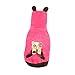 BXT Cats Puppy Soft Spring Fall Winter Cold Proof Warmer Coral Velvet 2 Sleeves Coat Sweater Clothes Hoodies Jumpsuit with Pocket(Rose,M)