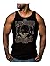 Harley-Davidson Men's Vintage Lid Biker Skull Sleeveless Muscle Tee, Black