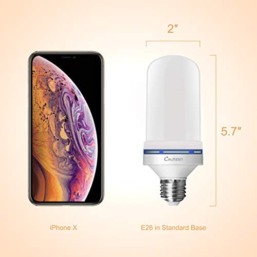 LED Flame Effect Light Bulbs, Calmsen E26 E27 Flickering Fire Light Bulbs with 4 Modes, 5W Flame Bulb for Christmas, Home Decor, Party, Restaurant, Outdoor - 2 Pack - Thumbnail 5