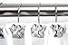 YOTOZU Paw Print - Shower Curtain Hooks, Polished Chrome, Includes a Set of 12 - Give Your Restroom What It Deserves Now