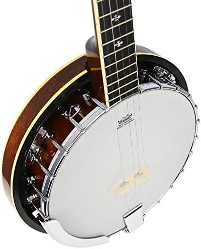 3rd Avenue Western 5 String Banjo with Remo Head Closed Solid Back with Gig Bag BJW01, Brown, 28*66 cm - Image 5