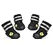 Petacc 4 Piece Dog Shoes Waterproof Dog Boots Anti-Slip Snow Boots Warm Paw Protector for Medium/Large Dogs Labrador Husky Shoes, 6