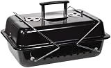 George Foreman Portable Charcoal BBQ, Lightweight, Foldable Legs, Black view 11