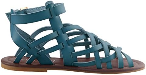 Sandalup Women's Open Toe Flat Gladiator Sandals with Buckle