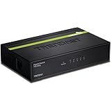 TRENDnet 5-Port Unmanaged Gigabit GREENnet Desktop Metal Housing Switch, 10 Gbps Switching Fabric, TEG-S50g