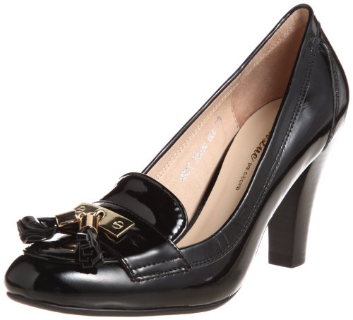 MODE ET JACOMO Msaique par a-bomb(MODE ET JACOMO Msaique par a-bomb) タッセルモチーフエナメルコンビパンプス MQJT23030 BLE (ブラックエナメル/24)