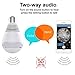 ZEEPIN Bulb WiFi IP Camera Wireless, Hidden Cameras 360 Panoramic 2.0MP 1080P Secuity Light and Infrared Night Vision with Free 32G Card Smart Home Gifts