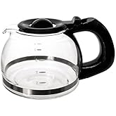 Univen 4 cup Glass Coffeemaker Carafe Compatible with Oster Coffeemaker Model 3301 and 4287, 4.25" (10.8cm) TALL TO TOP OF LID