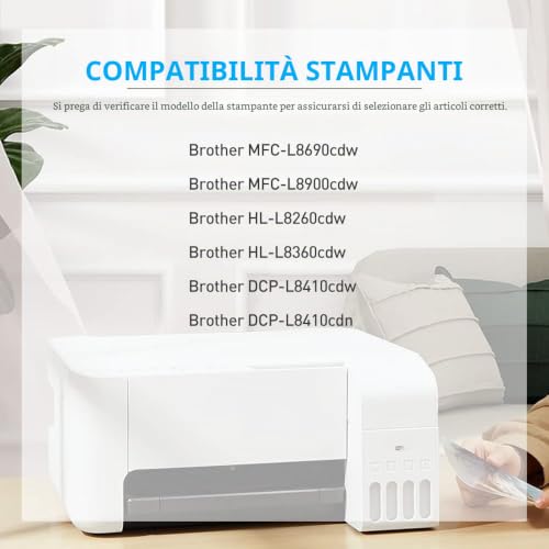 BAISINE TN-423 TN423 Compatible with Brother TN423 TN 423 TN-423BK Toner Cartridges for Brother MFC-L8690CDW HL-L8260CDW HL-L8360CDW DCP-L8410CDW MFC-L8900CDW MFC-L9570CDW (2Black/Cyan/Yellow/Magenta) (a)