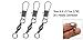 uxcell 20PCS Grey Fishing Line to Hook Clip Connector Swivels