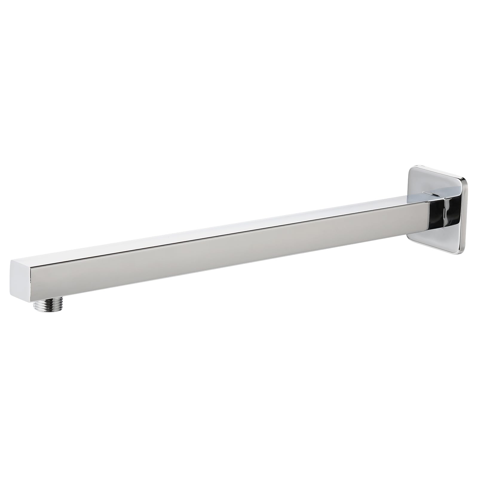20'' Shower Arm with Flange and Teflon Tape, Markcco Extension Shower Head Arm for Bathroom Fixed Rain Showerhead and Rain Shower Head, Solid Stainless Steel, Wall Mounted, Chrome