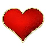 PinMart's Red Heart Gold Plated Valentine's Day Enamel Lapel Pin 3/4