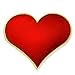 PinMart's Red Heart Gold Plated Valentine's Day Enamel Lapel Pin 3/4