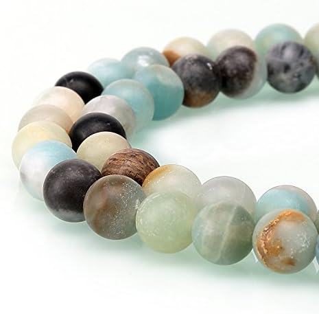 Gorgeous Matte Amazonite Stone Beads for Jewelry Making Natural Gemstone Loose Spacer Beads 15" 10MM (Approx. 38pcs)