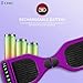 TechClic Electric Hoverboard Self-Balancing 6.5 Inch Wheel Built in Speaker LED Headlight UL Certifie (Chrome Purple)