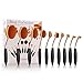 Oval Makeup Brush Set ,10 Pcs Professional Oval Toothbrush Makeup Brushes Concealer Eyeliner Blending Cosmetic Brushes Tool Set