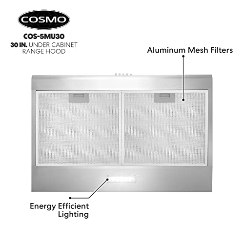 COSMO COS5MU30 30 in. Under Range Hood Ductless Convertible