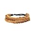 DIGUAN Wide Fishtail 2 Strands Synthetic Hair Braided Headband Classic Chunky Plaited Braids Elastic Stretch Hairpiece Women Girl Beauty accessory,59g Bohemian (Strawberry Blonde)