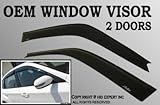 ICBEAMER 2 pcs Side Window Visors Deflectors for 1992-95 Honda Civic 3 Doors Hatchback Vent Visor Sun/Rain Guard Set
