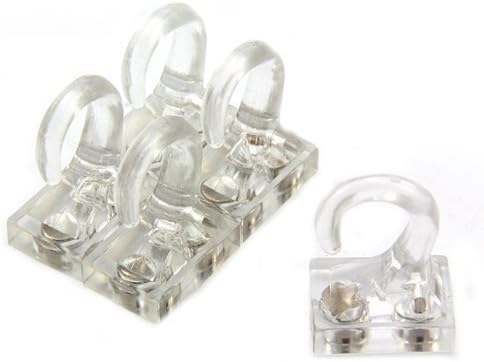 Magnet Expert® Clear Plastic Magnetic Hooks - 2kg Pull (26 x 19 x 38mm) (Pack of 4)