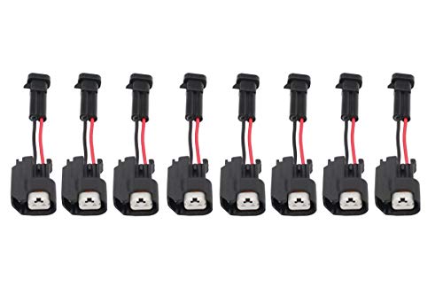 NewYall Pack of 8 Fuel Injector Wiring Adapter Connector Harness