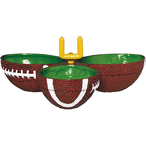 Party City Football Serveware Supplies, Include a Serving Tray, a Chip
