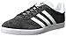 adidas Originals Men's Gazelle Fashion Sneaker, Dark Grey Heather/White/Metallic/Gold, 11 M US