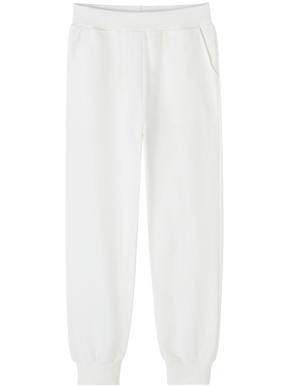Photo 1 of Enfants Chéris Boys Casual Active Pants 100% Cotton Lightweight Joggers Sweatpants with Pockets White Size 14