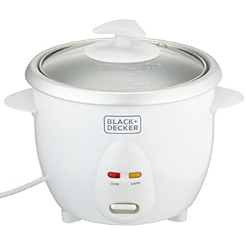 Black & Decker RC650 350W 0.6 L 2.5 Cup Rice Cooker (Non-USA Compliant), White