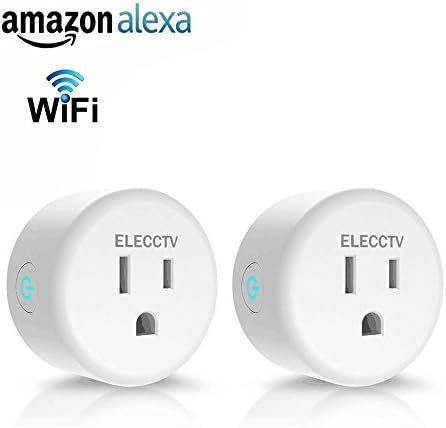 Wifi Smart Plugs,ELECCTV WI-FI Outlet Works with Amazon Alexa Google Home IFTTT, No Hub Required and Timing Function Remote Control your Devices with your Phone from Anywhere[ETL Certificated-2 Pack]