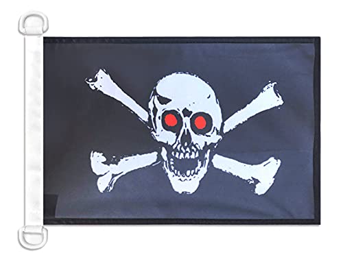 AZ FLAG Pirate Red Eyes Nautical Flag 18'' x 12'', Pirates flags 30 x 45 cm, Banner 12x18 in for boat — image 1