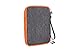 LoaferUp Travel Organizer - Double Layer Electronics Case, Cable Management Bag with Carrying Strap, Grey/Orange