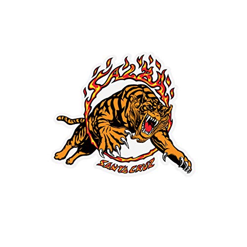Santa Cruz Skateboard Sticker Salba Tiger 4" x 3.5"