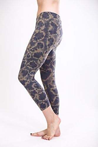 Indigo Apparel Athleisure Bamboo Leggings (Khaki, Organic, Performance, Women's Medium, X-Large)
