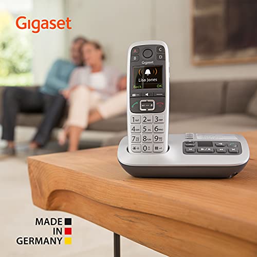 Gigaset E560A Cordless Phone for Seniors with Answering Machine and SOS Key, Brilliant Sound