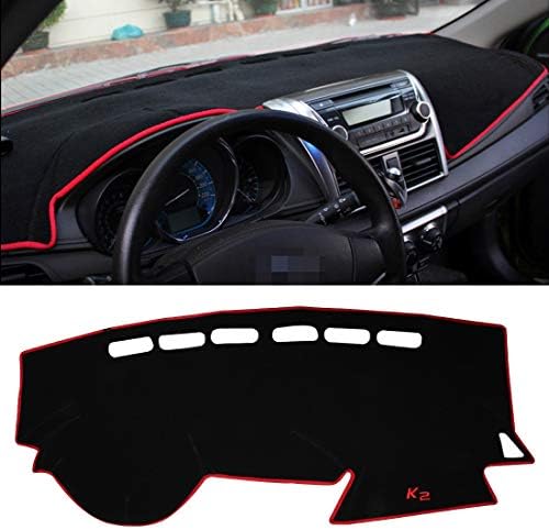 QGT Car Light Instrument Panel Sunscreen Dashboard Mats Cover for Kia K2, Please Note Model and Year(Black) (Color : Red)