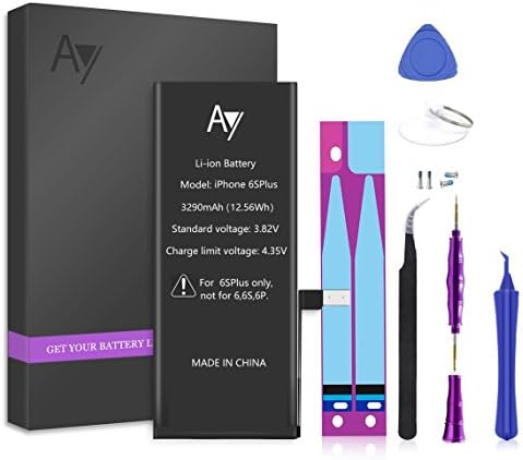 iPhone 6S Plus Battery Replacement 3300mAh with Complete Repair Tools Kit, Adhesive, and Instructions 0 Cycle by AYIPE
