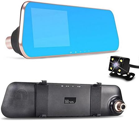 Kregis Full HD 1080P 4.3'' Rearview Mirror Dash Cam with Car Recorder and Reverse Parking System, Car Rear View Backup Camera
