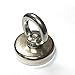 SUNKEE Salvage Magnet,100 Pounds Magnetic Hook , Round Base Magnet Fastener with Eyebolt Chrome Plate ,Neodymium Iron Boron Magnet With Circular Rings For Salvage,1.89
