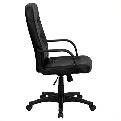 Flash Furniture High Back Black Glove Vinyl Executive Swivel Chair with Arms