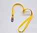 Badge Holder,Shenglong Waterproof Clear Plastic Horizontal Badge Holder with Yellow Lanyard (Pack of 50)