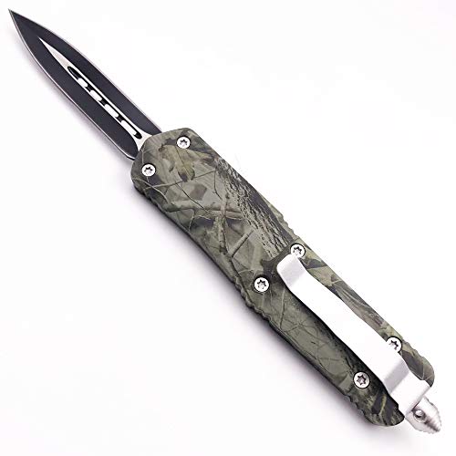 NNN NK Green EDC Folding Knife Double Action Safety Knife Tactical Pocket Knife Hunting Outdoor Activities Double Edge ...