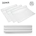 3 Rolls Cabinet Mat Drawer Liner Refrigerator Mat Pad For Kitchen Home, 17.7 x 59 Inch Transparent