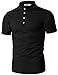 DANDYCLO Men's Henley Neck Casual Short Sleeve Polo Button T-Shirt