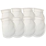 Filter Socks 200 Micron - 4 Inch Ring by 8 Inch Long - SHORT - Premium Aquarium Felt Filter Bags - Custom Made In The USA For Aquatic Experts (8 pack)